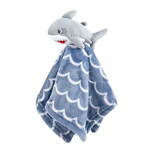 Image of Hudson Baby Unisex Baby Animal Face Security Blanket, Fish, One Size