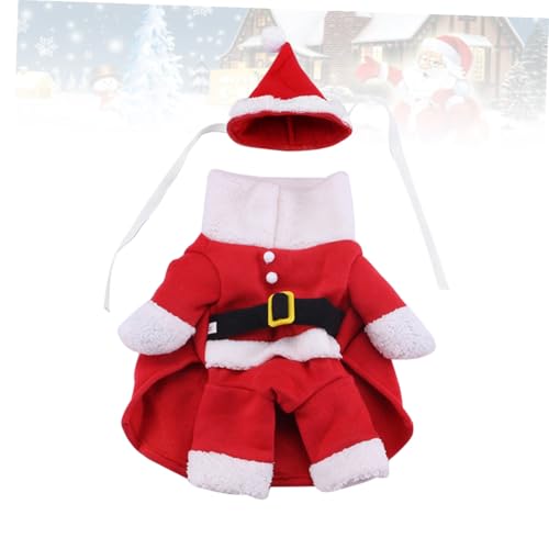 Disfraz Navidad para Perro Abrigo Santa Talla M Rojo miniatura 6