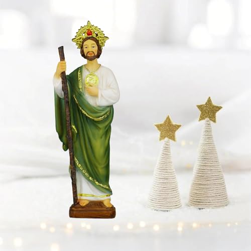 Estatua San Judas Tadeo 10 pulgadas Resina Religiosa miniatura 3