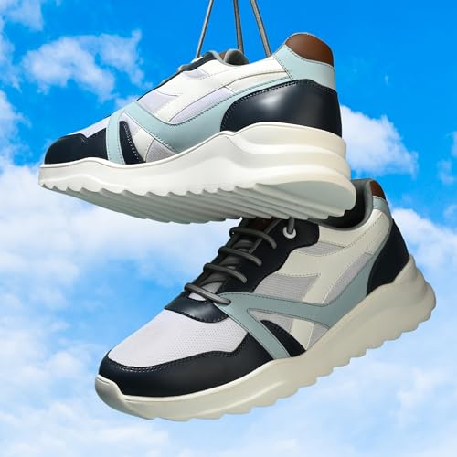Image of Cruiser Mens Trainers Fashion Chunky Shoes| Lightweight Comfy Breathable Gym Sneakers | Walk Tall in Comfort - Block Heels for Day to Night |Comfortable Sports Footwear Casual (Dexter)