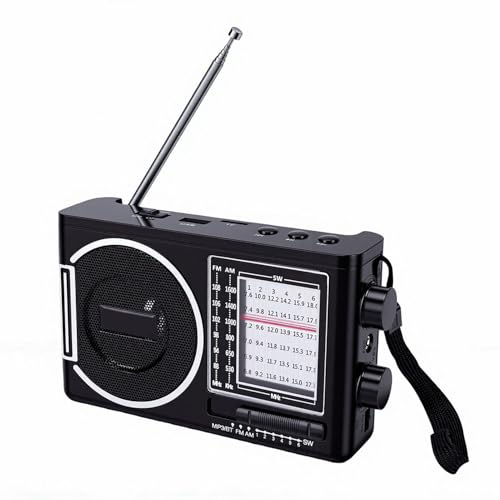 Radio portátil de onda corta solar con Bluetooth y linterna