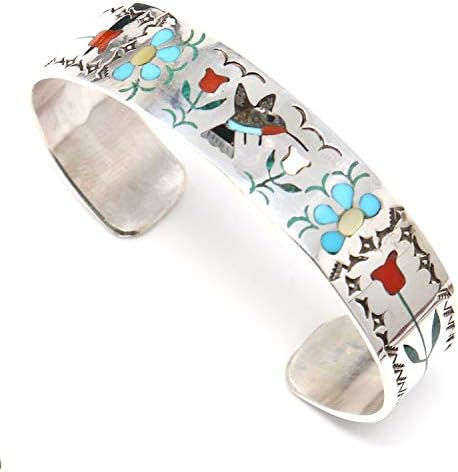L7 Trading Intricately Inlayed Zuni Bracelet Featuring A Humming Bird (Humming Bird)