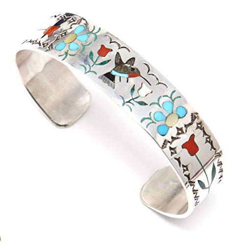 L7 Trading Intricately Inlayed Zuni Bracelet Featuring A Humming Bird (Humming Bird) #TOP23