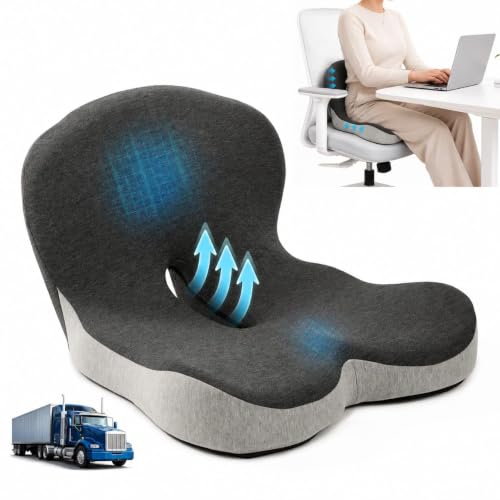 Memory Foam Seat Cushion with Lumbar Support