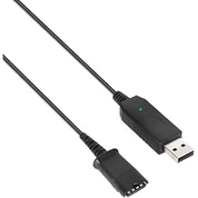 VoiceJoy Call Center Headset Quick Disconnect QD Cable to USB Plug Adapter for Plantronics QD Connector to Any Computer Laptop