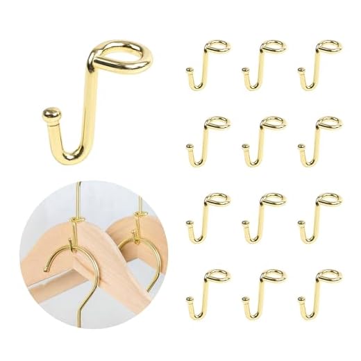 Koobay Metal Clothes Hanger, 36 Pack Connector Hooks Stable Gold Metal Outfit Hangers Extender Clips Organizer Strong Mini Cascading Hanger Hooks