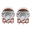 Musiclily A250K Mini Metric Coarse 18-Spline Split Short Shaft Pots Audio Taper Potentiometers for Electric Guitar Bass (Set of 2) #3