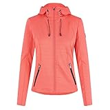 Abzeichen, Logo HV Polo Funktionsjacke Hoodie Clarice Kapuze Reissverschluss (L, Bright Coral)
