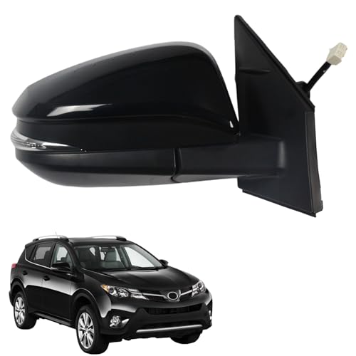 Marretoo for Toyota RAV4 2013 2014 2015 Side Mirror Assembly Passenger Side BLACK 8 Pins for Toyota RAV4 Accessories| POWER+HEAT+Turn Signal +BSM Replaces TO1320311(RH) by Marretoo - Used condition - US$52.66