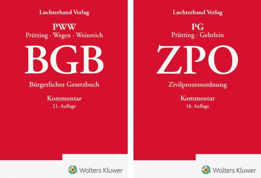 Bundle BGB Kommentar 21. Auflage und ZPO Kommentar 18. Auflage