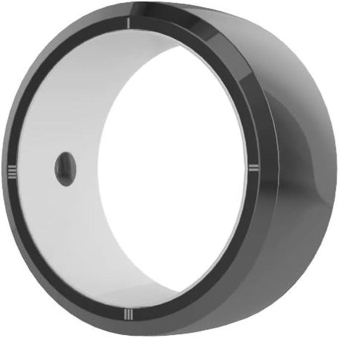 Smart Ring for iOS Android | 2 Health Stones,6 RFID Cards,128G Wireless USB Flash Disk,Digital Business Card,Share Social Media | Ceramic Ring for Men Women - S