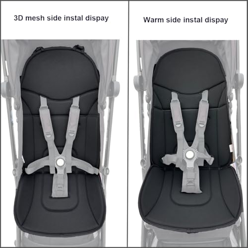 Feliliber Stroller Seat Liner, Accessories Replacement Cushion Compatible with All Bugaboo Stroller, Dual-Sided Design, 3D Breathable Mesh for Summer, Warm Side for Spring, Autumn, Soft Filled Cotton