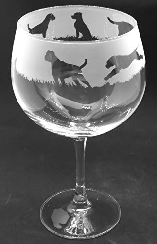 Boxer Dog Frieze - Boxed 70cl Glass Gin Balloon