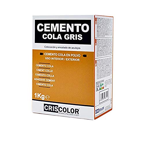 CRISCOLOR Ecobrico Cemento Cola Gris, ENVASE 1kg.