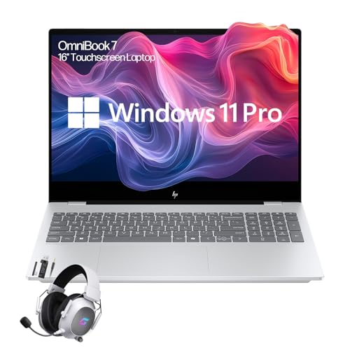 HP OmniBook 7 �^�b�`�X�N���[���m�[�g�p�\�R�� - Intel Core Ultra 7 255H 32GB RAM 1TB SSD AI�J���� Wi-Fi 7 �o�b�N���C�g�L�[�{�[�h 16�C���` 2K OLED 120Hz �m�[�g�p�\�R�� �r
