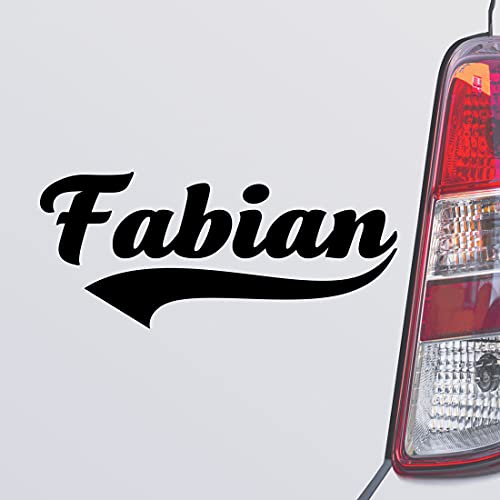 Custom Brother - Fabian Name Black Color Car Laptop Wall Bumper Decal Sticker, DesF52