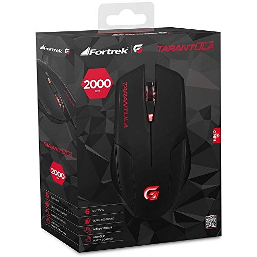 Fortrek Spider Tarantula OM-702 Mouse Gamer, Preto/Vermelho