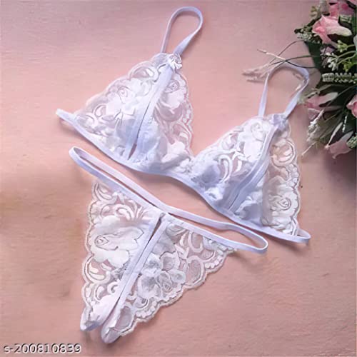 Image of Special Design Babydoll Bikini Set| Non-Padded Bra & Panty|Nightwear /Hot & Elegant for Couples Honeymoon /First Night /Anniversary for Women