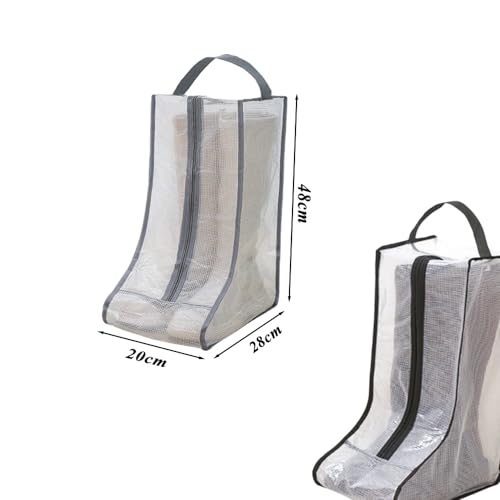 Vasemele 2 Stück Schuhtasche Reise Hohe Stiefel-Aufbewahrungstasche Stiefel-Aufbewahrungstasche Wasserfeste Staubdicht Schuhbeutel Gummistiefel Tasche Bootstasche Schuhsack Transparent Organizer
