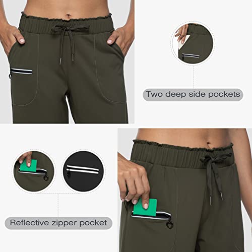 Image of Haowind Joggers for Women with Pockets Elastic Waist Workout Sport Gym Pants Comfy Lounge Yoga Running Pants