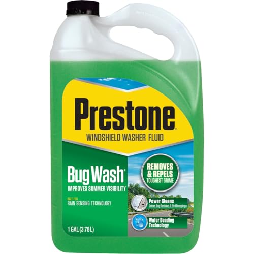 Prestone AS657-6PK Bug Wash Windshield Washer Fluid 1 Gallon (Pack of 6)
