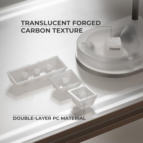 Image of XVX Frost Jelly Keycaps, Forged Carbon-Look Translucent Keyboard Keycaps | Cherry Profile 126 Keys Keycap Sets for Mechanical Keyboard with MX Switches
