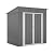 Mulinsonfly 6x4 FT Outdoor Metal Storage Shed with Frame Floor & Sloping Roof, Lockable Double Door, Weatherproof Steel Garden Shed for Tools, Lawn Equipment & Patio Supplies