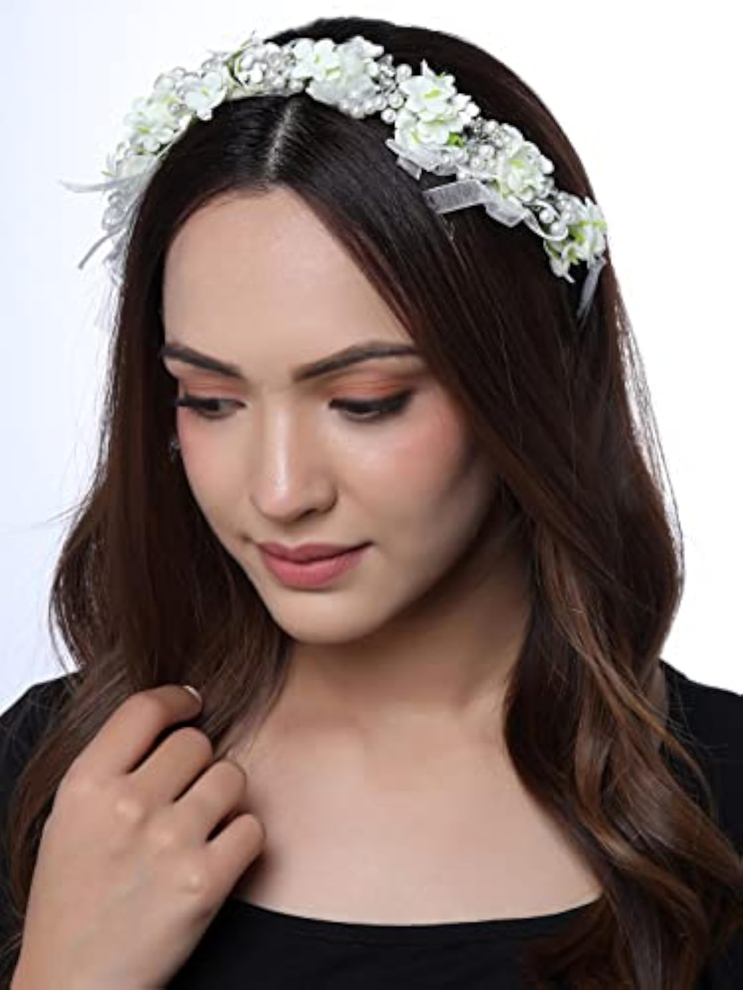Floral Tiara Hair Vine, Elegant Bridal Headband