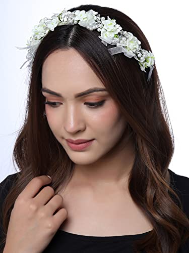 Floral Tiara Hair Vine, Elegant Bridal Headband