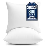 puredown® 20x20 Pillow Inserts, Fluffy Plush Square Form Sham Stuffer Set of 2, Decorative Down Alternative Pillows for Couch, Sofa, Bed and Home Decor