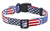 Mihqy American Flag Dog Cat Collar - Patriotic, US Flag Pattern, Star & Stripes, Fourth of July Dog