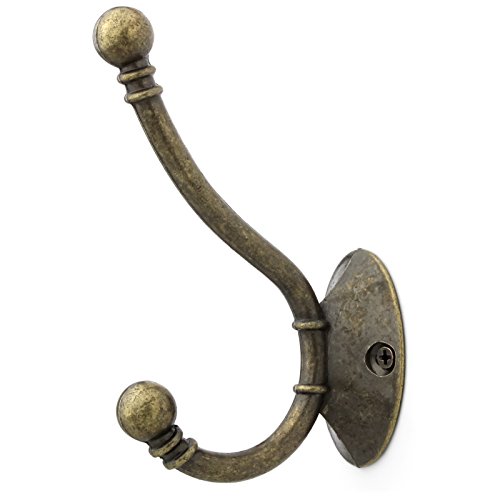Arks Royal Premium Modern Double Coat Hat Hook Retro Wall Mounted Decorative Cloth Hanger With Ball Tips, For Bathroom, Restroom, Kitchen, Garage, Office, 6 Pack (Oil Rubbed Bronze) #TOP2