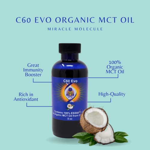 C60 Evo Organic Mct Oil - Our Ess60 Supports Joint Health And Flexibility, Energy And Immunity, Sleep Supplement (8 Oz) #TOP1
