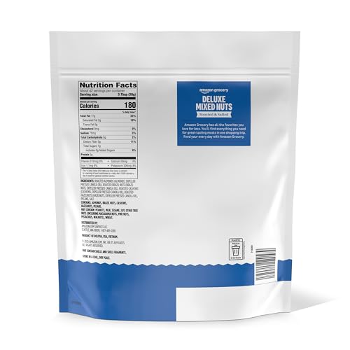 Amazon Grocery, Deluxe Mixed Nuts, Roasted & Salted, 44 Oz (Previously Happy Belly, Packaging May Vary) - image 2