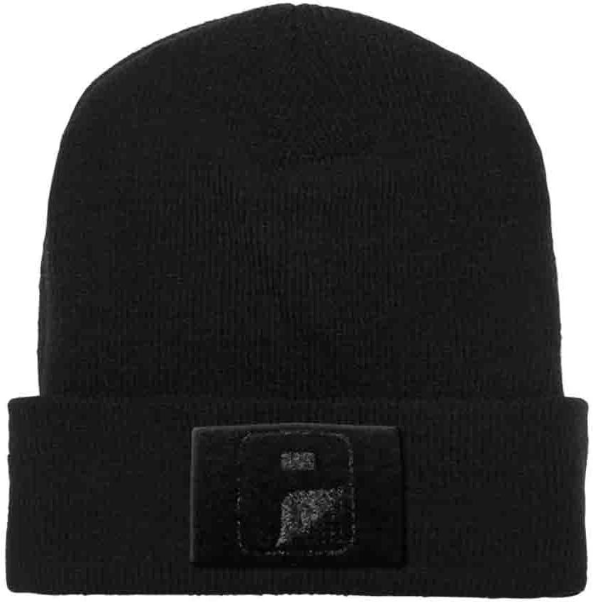 Pull Patch Tactical Beanie – Authentic Flexfit Winter Hat with 2x3 Inch Hook & Loop Surface for Removable Morale Patches