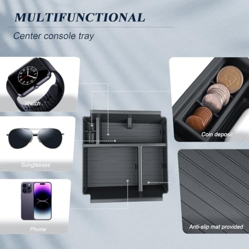 BIBIBO 2Pack for 2026 2027 Hyundai Palisade Center Console Organizer 2026 2027 Palisade (SE,SEL,SEL Convenience, SEL Premium, XRT Pro,Limited)Console Tray+Cup Holder Mat Organizer(Not for Calligraphy) by BIBIBO - Used condition - Image 6