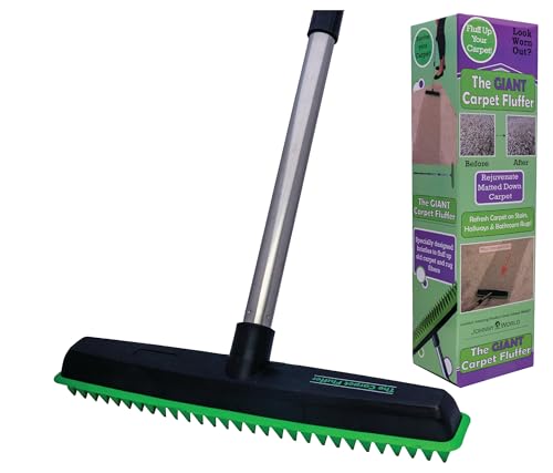 Johnny World Giant Carpet Fluffer Large Carpet Rake for Reviving Matted Rugs & Pile Restoration, Removing Pet Hair, Fluffing Carpet Fibers by Johnny World - Used condition - US$22.01