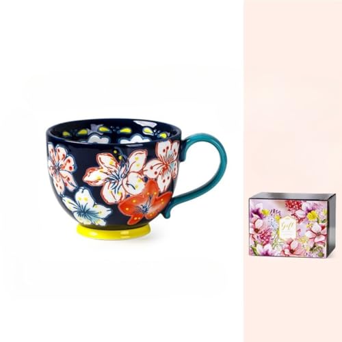 大きい マグカップ おしゃれ 食器 カフェ 北欧風 コーヒーカップ マグカップ おしゃれ 陶器 大きい 可愛い コップ 和風 コーヒーカップ 焼き物 和食器 モダン マグ 美しい 無地 コーヒー マグ 500ml デザイン ギフト 結婚祝い ブルー インテ