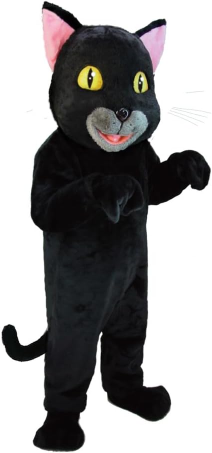 Generic Thermo-lite Black Cat Mascot Costume, One Size Fits Most