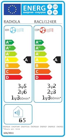 Bild 2 - Mobile Klimaanlage, 12000 BTU, 65 dB, Elektronische Steuerung, 44 x 33,5 x 71,5 cm, Weiß RACLI124ER RADIOLA