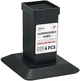 iPrimio Aluminum Bed Riser - 5 Inch Lift. Supports Over 9,000 pounds Per Leg, or 36,000 pounds....