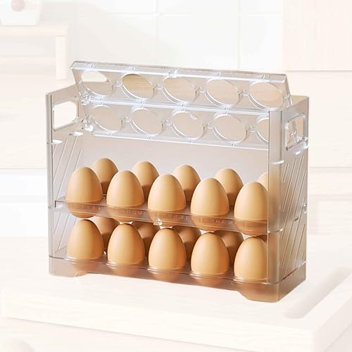 Organizador Suporte Para 30 Ovos Em Acrílico Otimiza Espaço Na Sua Geladeira Prático e Elegante (INC