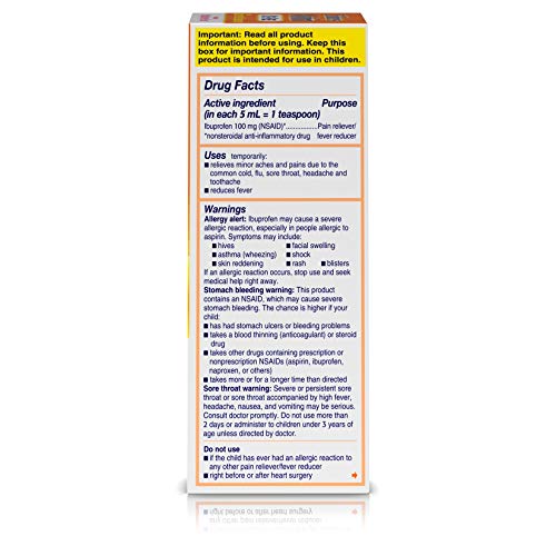 Children's Motrin Oral Suspension Medicine For Kids, 100Mg Ibuprofen, Berry Flavored, 4 Fl. Oz #TOP5