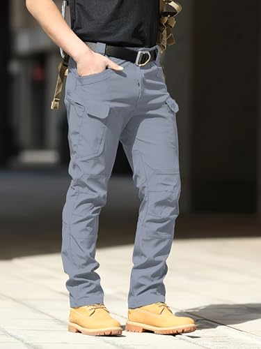 Image of Shasmi Black Mens Durable Comfy, Solid Color, Drawstring Waist, Casual Style, Breathable Fabric, Outdoor, Utility Multi-Pocket Design Cargo Trousers Pants for Men (MCargo 152)