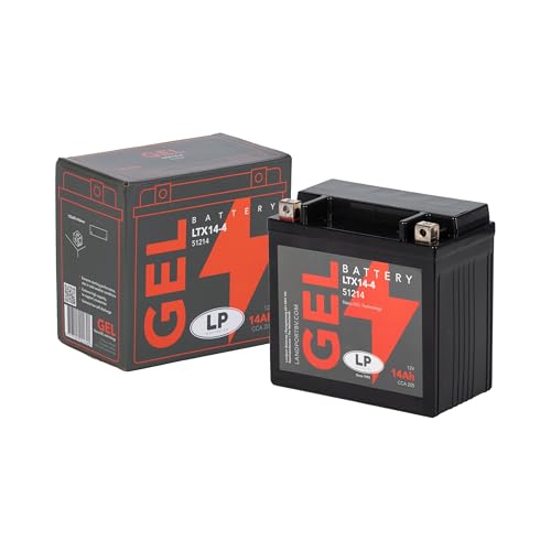 Landport Gel Starter Battery 12 volt, 14 Ah/10hr, 205 CCA With Gel Technology-Ideal For Motorcycles & Powersport Vehicles Fits Bmw R 1200 GS Adventure (K25) 2006-2012 MG LTX14-4
