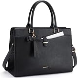 Missnine Laptop Bag for Women 15.6 inch PU Leather Tote Bag Professional Work Purse Elegant Briefcase Office Bag for Teacher