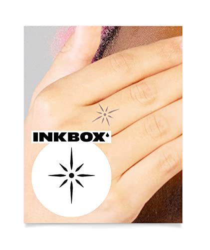 Inkbox Temporary Tattoos, Semi-Permanent Tattoo, One Premium Easy Long Lasting, Water-Resistant Temp Tattoo With For Now Ink - Lasts 1-2 Weeks, Tribal Star Tattoo, Stellar, 1 X 1 In #TOP30