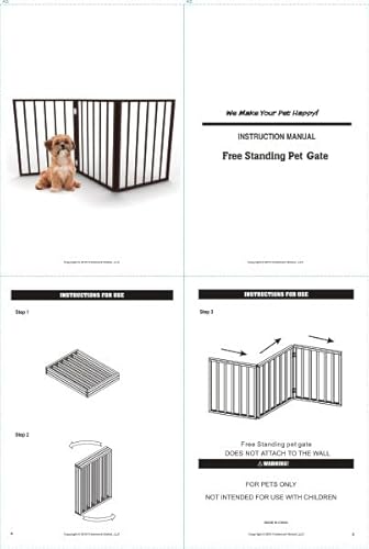 Petmaker 80-62875-G Pet Gate - 3-Panel Indoor Foldable Dog Fence thumb #3