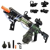 Large Electric Gel Ball Blaster,Full Kit, Electric Splatter Gun in Transparent Green,Outdoor Toy for Ages 14+