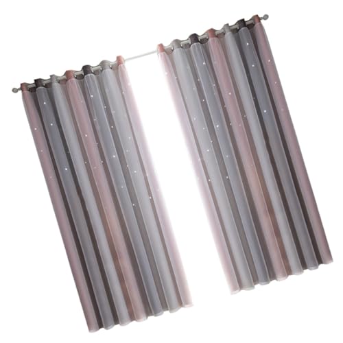 Operitacx Rideaux de Fenêtre Double Couche 2 Pièces en Polyester et Tulle